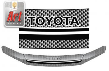 2 399 р. Дефлектор капота CA-Plastiс  Toyota Highlander  XU40 (2010-2013) рестайлинг (Серия Art графит)  с доставкой в г. Вологда. Увеличить фотографию 2
