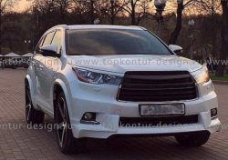 12 999 р. Комплект накладок на колёсные арки TopKontur Design Toyota Highlander XU50 дорестайлинг (2013-2017)  с доставкой в г. Вологда. Увеличить фотографию 2