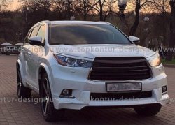 5 399 р. Решётка радиатора TopKontur Design Toyota Highlander XU50 дорестайлинг (2013-2017)  с доставкой в г. Вологда. Увеличить фотографию 2