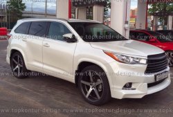 5 399 р. Решётка радиатора TopKontur Design Toyota Highlander XU50 дорестайлинг (2013-2017)  с доставкой в г. Вологда. Увеличить фотографию 4