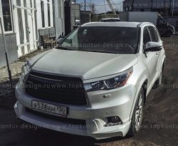 5 399 р. Решётка радиатора TopKontur Design Toyota Highlander XU50 дорестайлинг (2013-2017)  с доставкой в г. Вологда. Увеличить фотографию 5