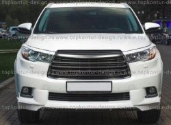 5 399 р. Решётка радиатора TopKontur Design Toyota Highlander XU50 дорестайлинг (2013-2017)  с доставкой в г. Вологда. Увеличить фотографию 7