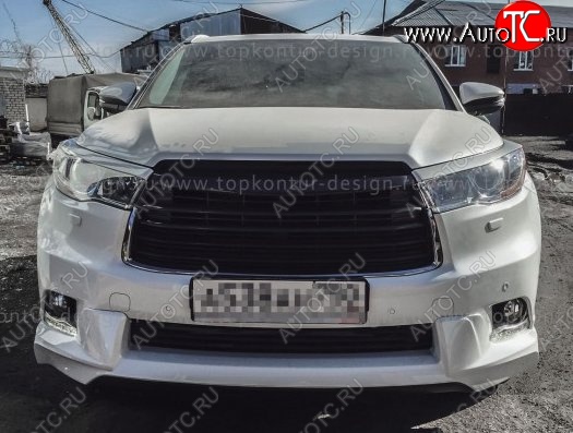 5 399 р. Решётка радиатора TopKontur Design Toyota Highlander XU50 дорестайлинг (2013-2017)  с доставкой в г. Вологда