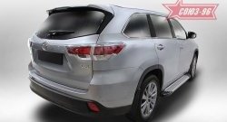 9 089 р. Пороги из алюминиевого профиля Souz-96 Toyota Highlander XU50 дорестайлинг (2013-2017)  с доставкой в г. Вологда. Увеличить фотографию 2