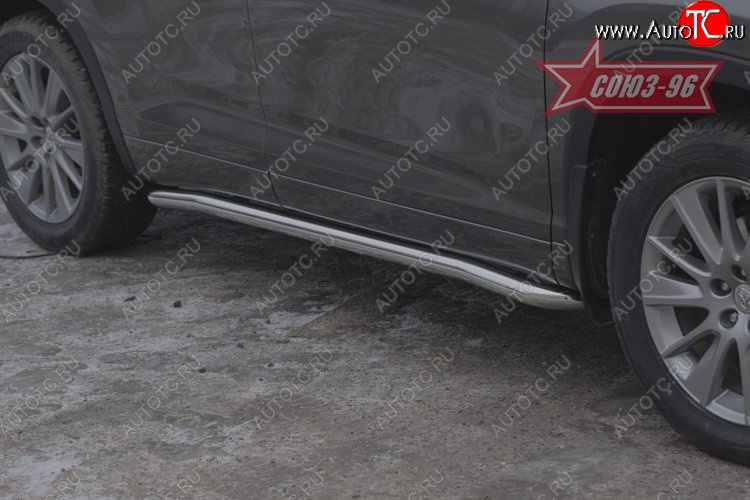 15 524 р. Защита порогов Souz-96 (d60) v1 Toyota Highlander XU50 дорестайлинг (2013-2017)  с доставкой в г. Вологда