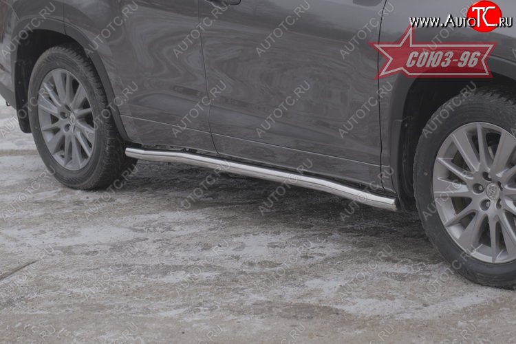15 029 р. Защита порогов Souz-96 (d60) Toyota Highlander XU50 дорестайлинг (2013-2017)  с доставкой в г. Вологда