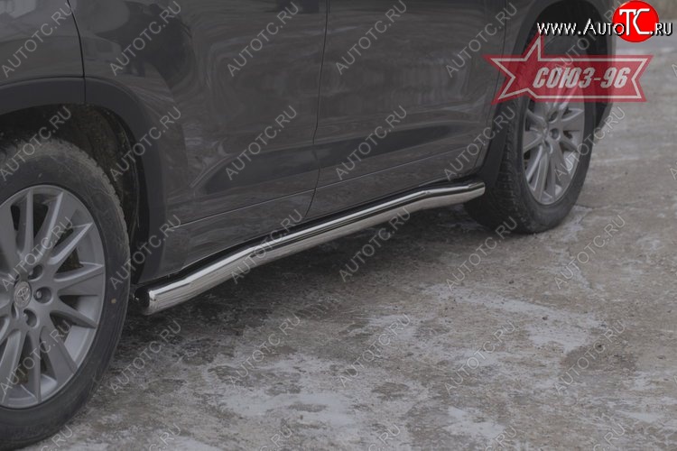 16 694 р. Защита порогов Souz-96 (d76) Toyota Highlander XU50 дорестайлинг (2013-2017)  с доставкой в г. Вологда
