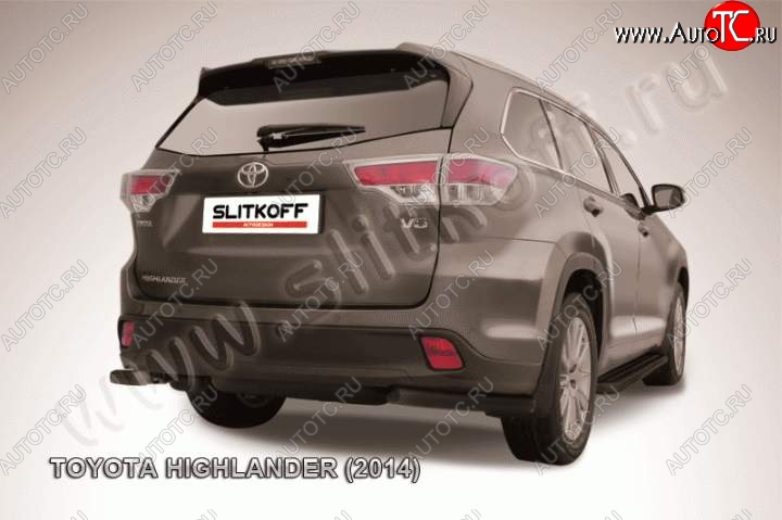 8 599 р. Уголки d57 Toyota Highlander XU50 дорестайлинг (2013-2017) (Цвет: серебристый)  с доставкой в г. Вологда