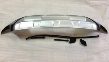 6 299 р. Накладка на передний бампер SuvStyle Toyota Highlander XU50 дорестайлинг (2013-2017) (Неокрашенная)  с доставкой в г. Вологда. Увеличить фотографию 2