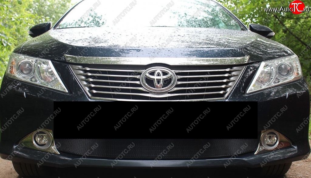 1 469 р. Защитная решётка в воздуховод автомобиля Russtal (черная) Toyota Highlander XU40 дорестайлинг (2007-2010)  с доставкой в г. Вологда