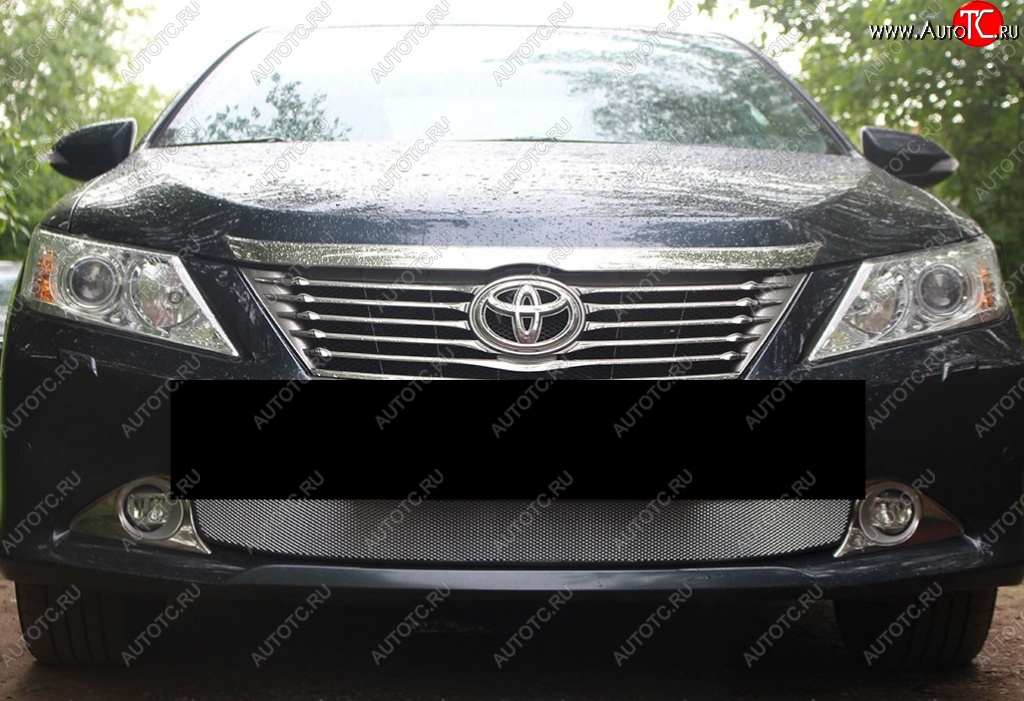 1 539 р. Защитная решётка в воздуховод автомобиля Russtal (хром) Toyota Highlander XU40 дорестайлинг (2007-2010)  с доставкой в г. Вологда