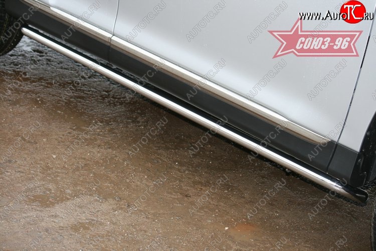 13 679 р. Защита порогов Souz-96 (d42) Toyota Highlander XU40 рестайлинг (2010-2013)  с доставкой в г. Вологда