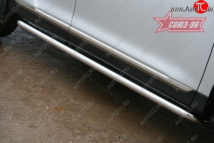 15 929 р. Защита порогов Souz-96 (d60) v1 Toyota Highlander XU40 рестайлинг (2010-2013)  с доставкой в г. Вологда