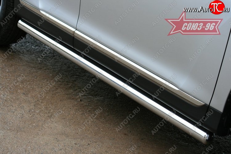16 919 р. Защита порогов Souz-96 (d76) Toyota Highlander XU40 рестайлинг (2010-2013)  с доставкой в г. Вологда