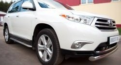 24 649 р. Широкая защита порогов SLITKOFF Toyota Highlander XU40 рестайлинг (2010-2013)  с доставкой в г. Вологда. Увеличить фотографию 3