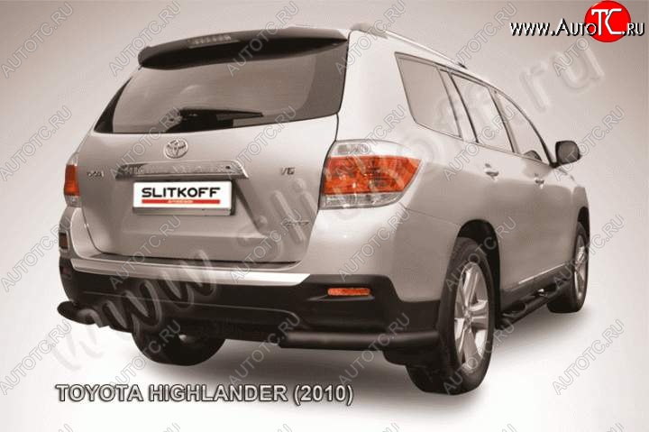 8 599 р. Уголки d57 Toyota Highlander XU40 рестайлинг (2010-2013) (Цвет: серебристый)  с доставкой в г. Вологда