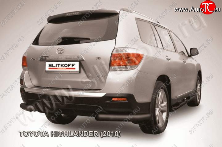 9 599 р. Уголки d76 Toyota Highlander XU40 рестайлинг (2010-2013) (Цвет: серебристый)  с доставкой в г. Вологда