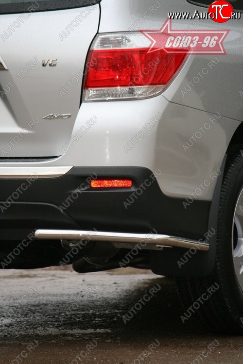 8 819 р. Защита заднего бампера из двух боковых уголков (d42) Souz-96 Toyota Highlander XU40 рестайлинг (2010-2013)  с доставкой в г. Вологда