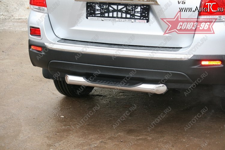 15 479 р. Защита заднего бампера с проступью (d76) Souz-96 Toyota Highlander XU40 рестайлинг (2010-2013)  с доставкой в г. Вологда