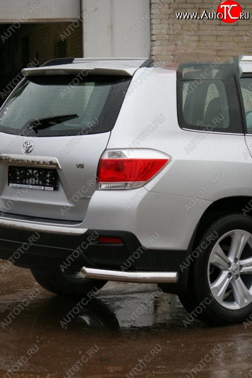 15 029 р. Защита заднего бампера из двойных боковых уголков d 76 SOUZ_96 Toyota Highlander XU40 рестайлинг (2010-2013)  с доставкой в г. Вологда