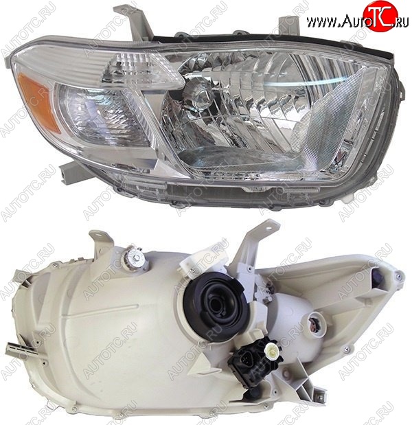 6 799 р. Правая фара SAT Toyota Highlander XU40 дорестайлинг (2007-2010)  с доставкой в г. Вологда