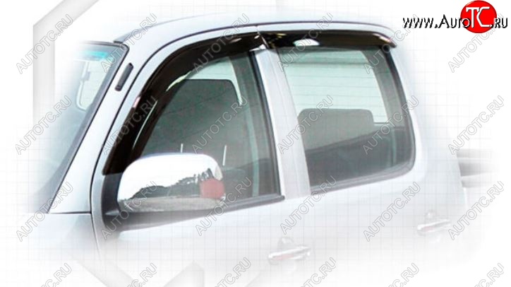 2 099 р. Дефлектора окон CA-Plastic Toyota Hilux AN20,AN30  2-ой рестайлинг (2011-2016) (Classic полупрозрачный, Без хром.молдинга)  с доставкой в г. Вологда