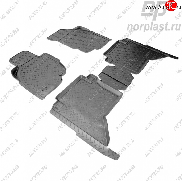 2 799 р. Комплект ковриков в салон Norplast Toyota Hilux AN20,AN30  2-ой рестайлинг (2011-2016)  с доставкой в г. Вологда
