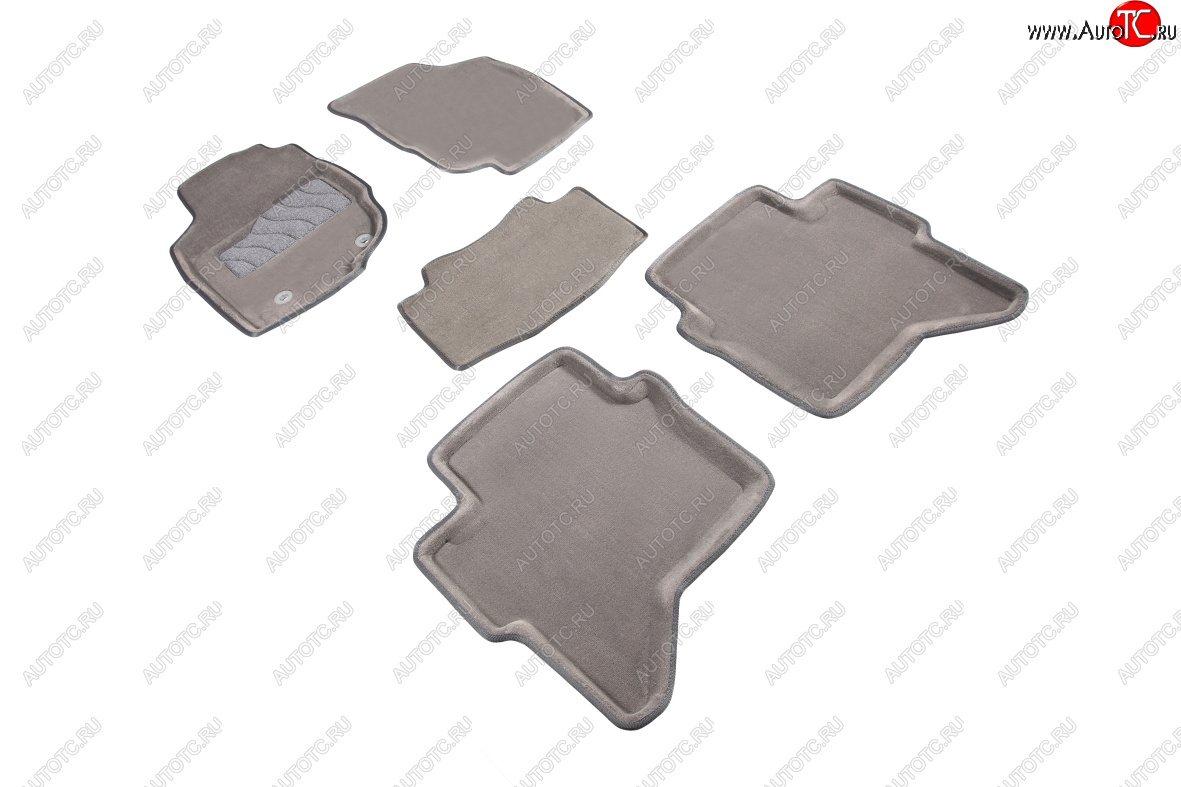7 259 р. Комплект ковриков салона Seintex 3D (текстиль)  Toyota Hilux  AN20,AN30 (2011-2016)  2-ой рестайлинг (серый)  с доставкой в г. Вологда