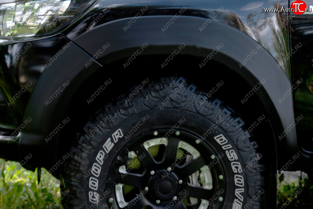 6 999 р. Расширитель арки RA (вылет 25 мм, передний левый) Toyota Hilux AN120 дорестайлинг (2016-2020) (Поверхность глянец под покраску, Неокрашенный)  с доставкой в г. Вологда