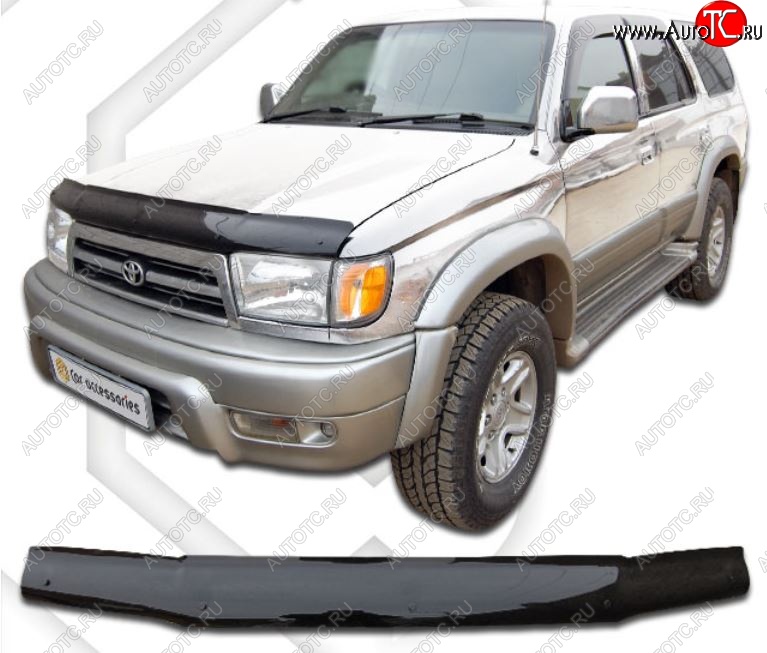1 999 р. Дефлектор капота (N180-N185) CA-Plastic  Toyota Hilux Surf  N180 (1995-1998) 5 дв. дорестайлинг (Classic черный, Без надписи)  с доставкой в г. Вологда
