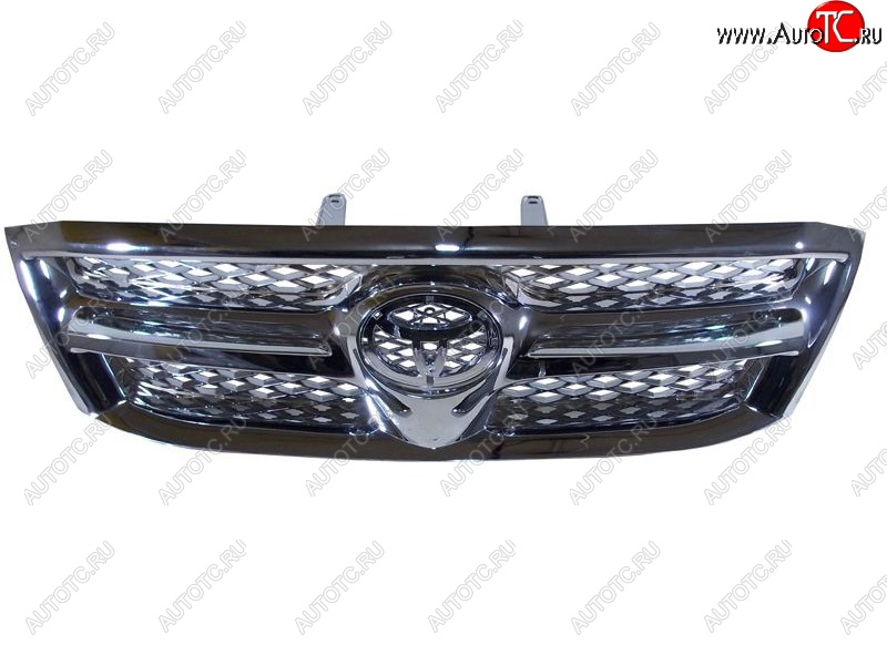 2 489 р. Решётка радиатора SAT Toyota Hilux AN10,AN20 дорестайлинг (2004-2008) (хром)  с доставкой в г. Вологда
