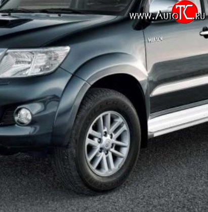 12 599 р. Накладки на колёсные арки Standart Toyota Hilux AN10,AN20 дорестайлинг (2004-2008) (Неокрашенные)  с доставкой в г. Вологда