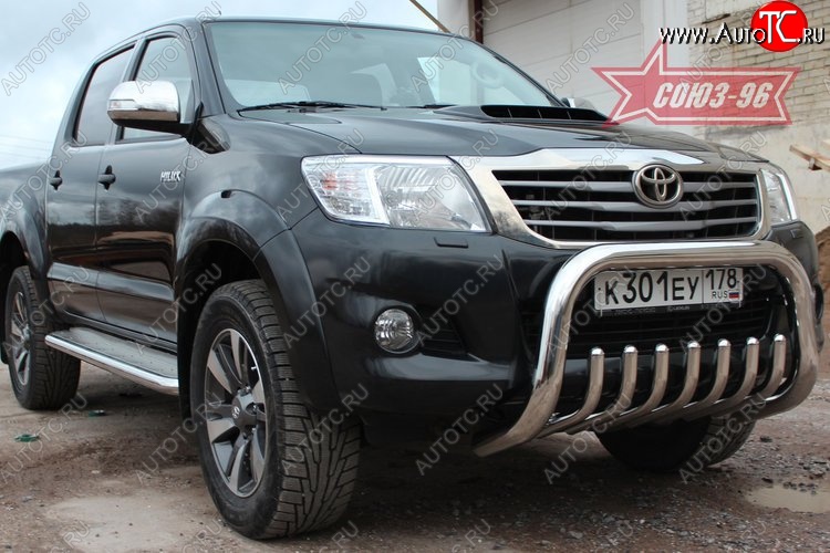 22 229 р. Защита переднего бампера Souz-96 (d76) Toyota Hilux AN20,AN30  2-ой рестайлинг (2011-2016)  с доставкой в г. Вологда