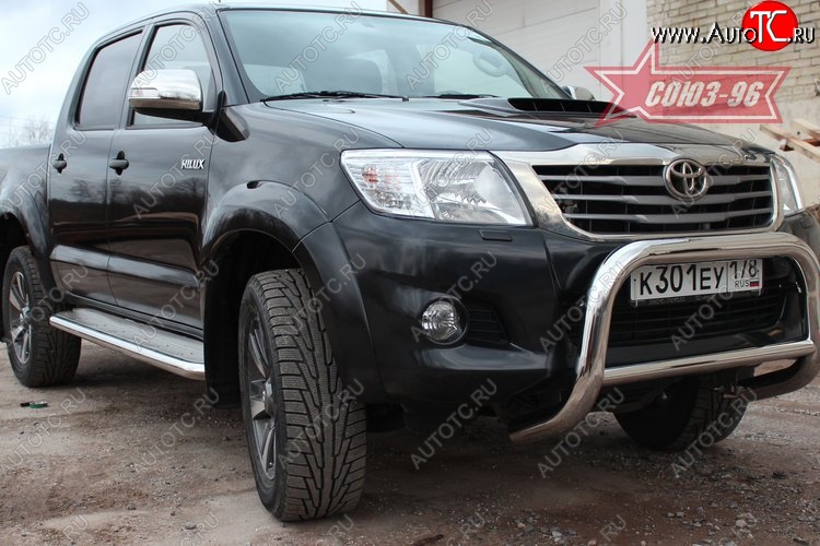 20 429 р. Защита переднего бампера Souz-96 (d76) Toyota Hilux AN20,AN30  2-ой рестайлинг (2011-2016)  с доставкой в г. Вологда