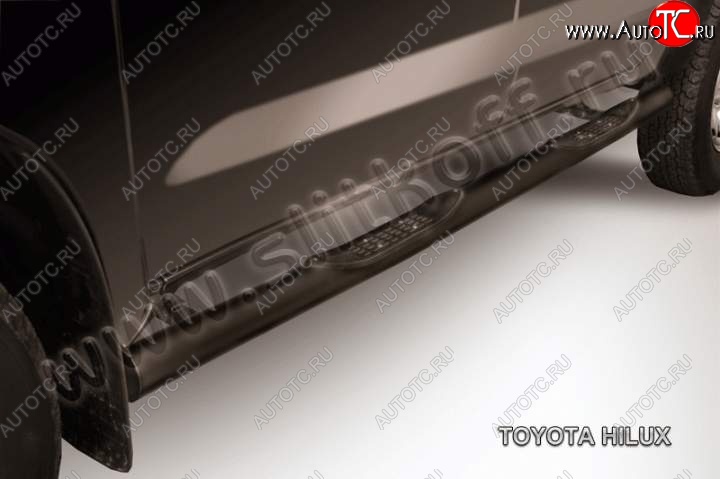 15 899 р. Защита порогов из труб d76 Slitkoff Toyota Hilux AN10,AN20 дорестайлинг (2004-2008) (Цвет: серебристый)  с доставкой в г. Вологда