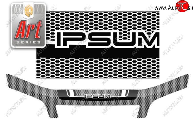 2 399 р. Дефлектор капота (M10G-M15G) CA-Plastiс  Toyota Ipsum  SXM10 (1995-1998) дорестайлинг (Серия Art черная)  с доставкой в г. Вологда