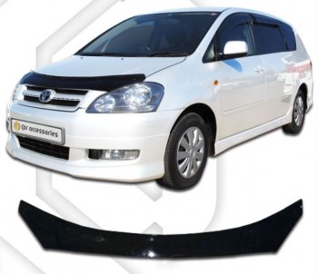 2 159 р. Дефлектор капота CA-Plastiс  Toyota Ipsum  ACM20 (2001-2003) дорестайлинг (серия Classic черный, Без надписи)  с доставкой в г. Вологда. Увеличить фотографию 2