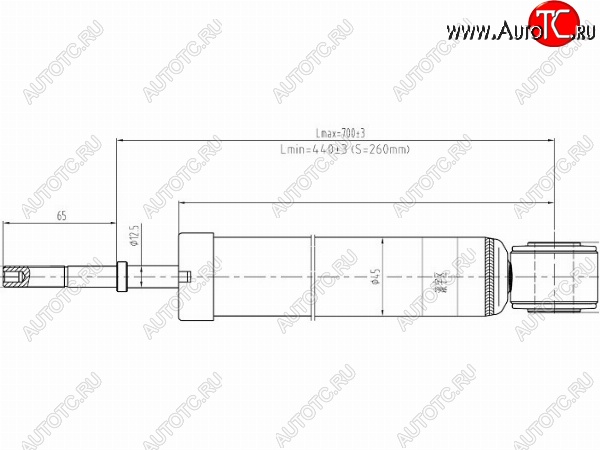 2 399 р. Амортизатор задний LH=RH SAT  Toyota Ipsum  ACM20 - Noah  1  с доставкой в г. Вологда
