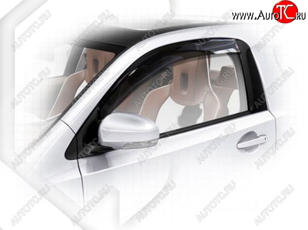 1 839 р. Дефлектора окон CA-Plastic Toyota IQ (2008-2016) (Classic полупрозрачный, Без хром.молдинга)  с доставкой в г. Вологда