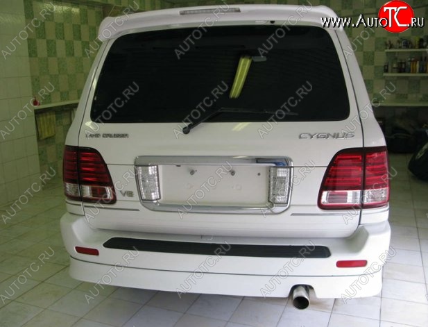 8 149 р. Накладка на задний бампер CT Toyota Land Cruiser 100 дорестайлинг (1998-2002) (Неокрашенная)  с доставкой в г. Вологда