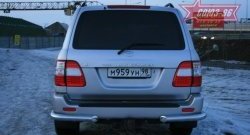 12 419 р. Защита заднего бампера из боковых уголков Souz-96 (d76) Toyota Land Cruiser 10 100 дорестайлинг (1998-2002)  с доставкой в г. Вологда. Увеличить фотографию 2