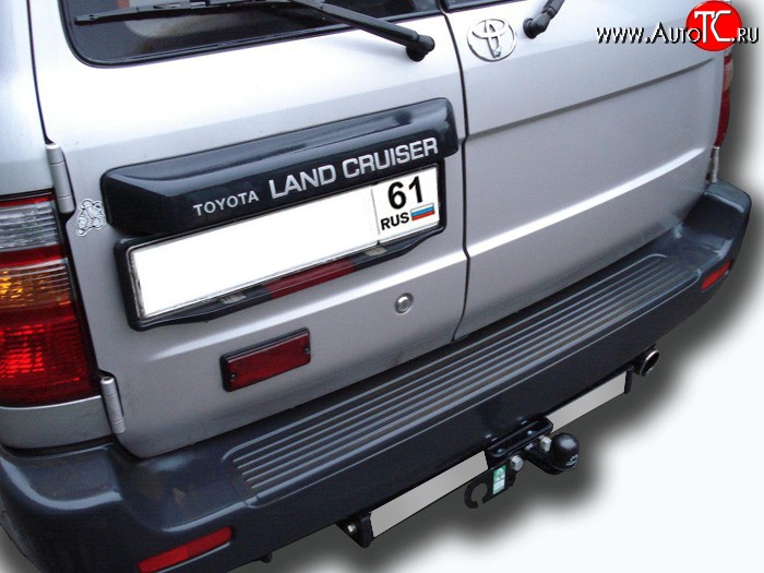 10 099 р. Фаркоп Лидер Плюс (с нержавеющей пластиной). Toyota Land Cruiser J105 (1998-2007) (Без электропакета)  с доставкой в г. Вологда