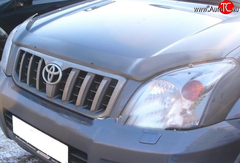 2 339 р. Дефлектор капота NovLine (прозрачный) Toyota Land Cruiser Prado J120 (2002-2009)  с доставкой в г. Вологда