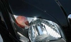 1 649 р. Реснички на фары CT Toyota Land Cruiser Prado J120 (2002-2009) (Неокрашенные)  с доставкой в г. Вологда. Увеличить фотографию 2