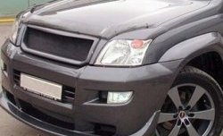 1 649 р. Реснички на фары CT Toyota Land Cruiser Prado J120 (2002-2009) (Неокрашенные)  с доставкой в г. Вологда. Увеличить фотографию 3