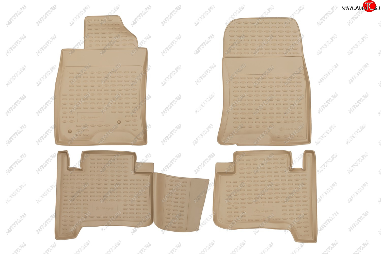 6 899 р. Коврики в салон Element (полиуретан) Toyota Land Cruiser Prado J120 (2002-2009) (Бежевые)  с доставкой в г. Вологда