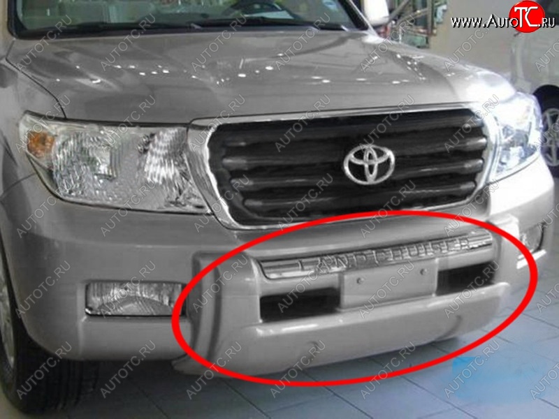 7 199 р. Накладка переднего бампера UNCLE UNITYCOON Toyota Land Cruiser 200 дорестайлинг (2007-2012) (Неокрашенная)  с доставкой в г. Вологда