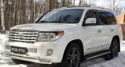 869 р. Реснички на фары RA Toyota Land Cruiser 200 1-ый рестайлинг (2012-2015) (Неокрашенные)  с доставкой в г. Вологда. Увеличить фотографию 4