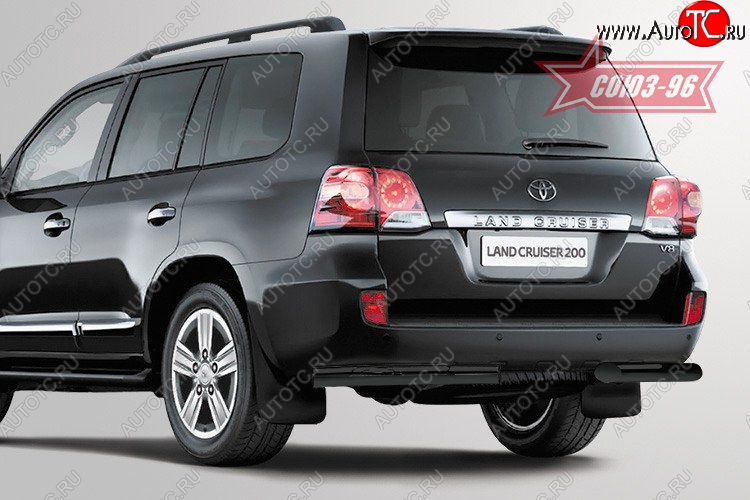 1 169 р. Защита заднего бампера из боковых уголков Souz-96 (d76) Toyota Land Cruiser 200 1-ый рестайлинг (2012-2015)  с доставкой в г. Вологда
