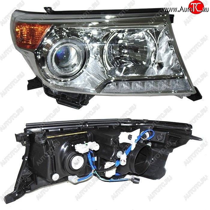 8 849 р. Правая фара SAT Toyota Land Cruiser 200 1-ый рестайлинг (2012-2015)  с доставкой в г. Вологда